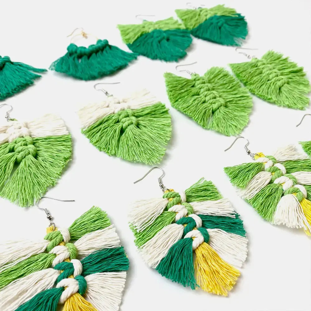 Lovcia Fringe Detail Dangle Earrings-Earrings-Style A-One Size-Style A