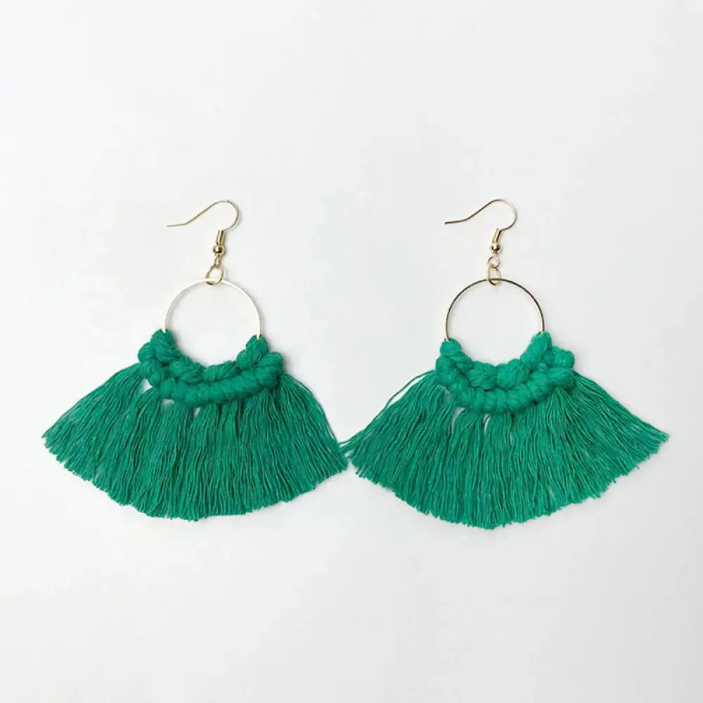 Lovcia Fringe Detail Dangle Earrings-Earrings-Style F-One Size-Style F