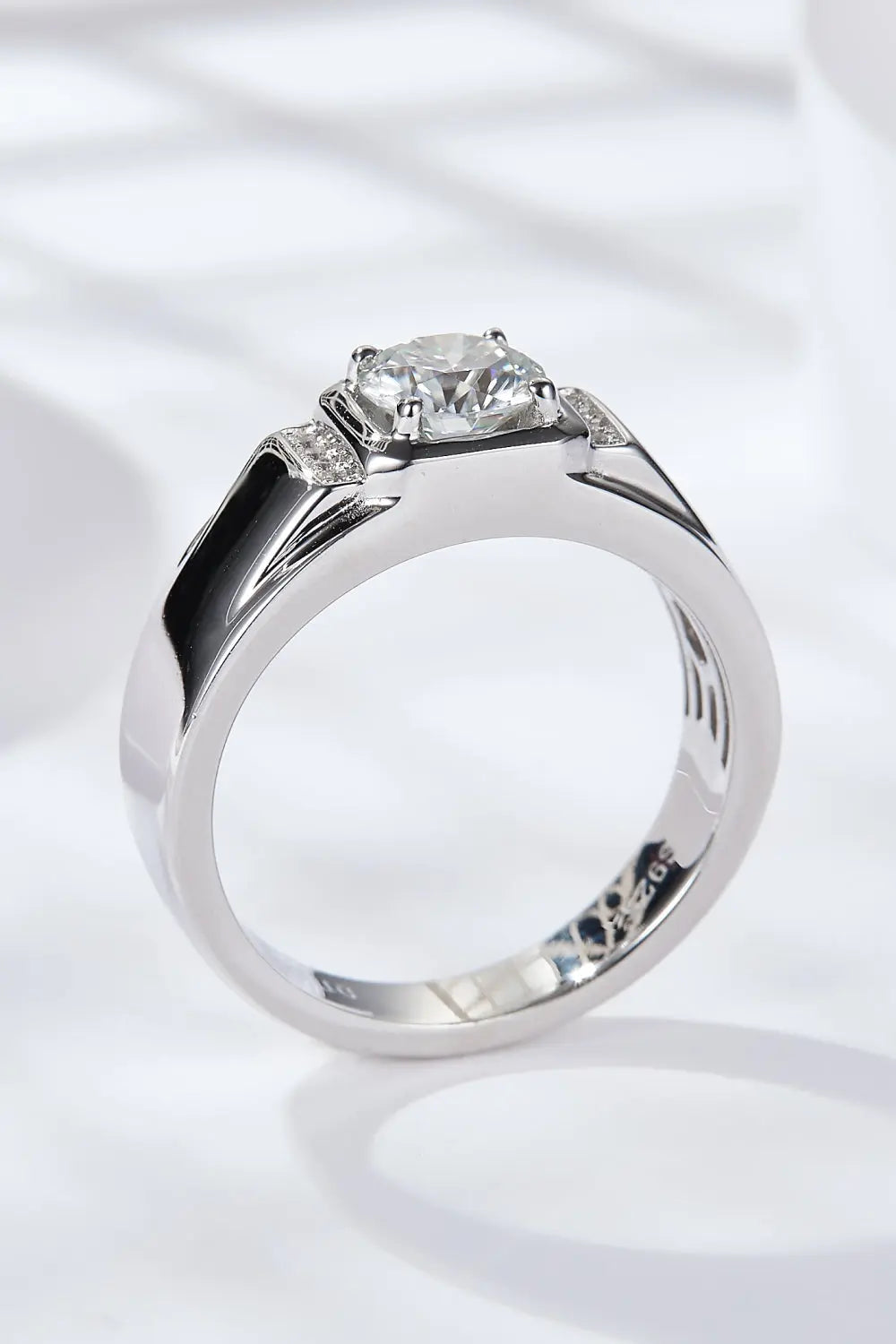 Lovcia From The Heart 1 Carat Moissanite Ring-Rings-Silver-7-Silver