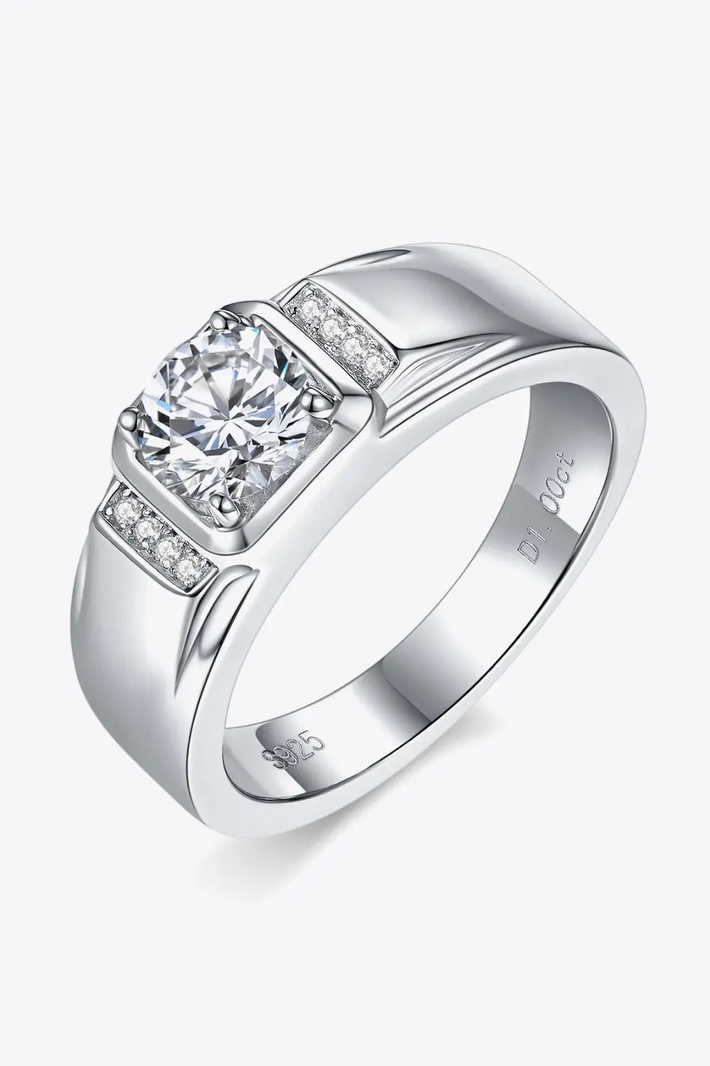 Lovcia From The Heart 1 Carat Moissanite Ring-Rings-Silver-7-Silver