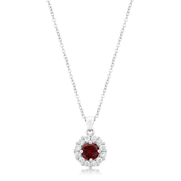 Buy LOVCIA Garnet Red Bella Bridal Necklace Pendant - Latest Stylish Pendants for Women