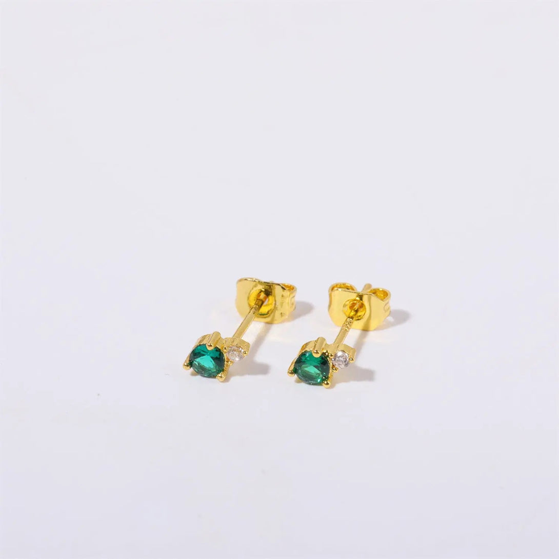 Lovcia Genuine Gold Electroplated Titanium Steel December Birthstone Earrings for Women-Earrings-May-May