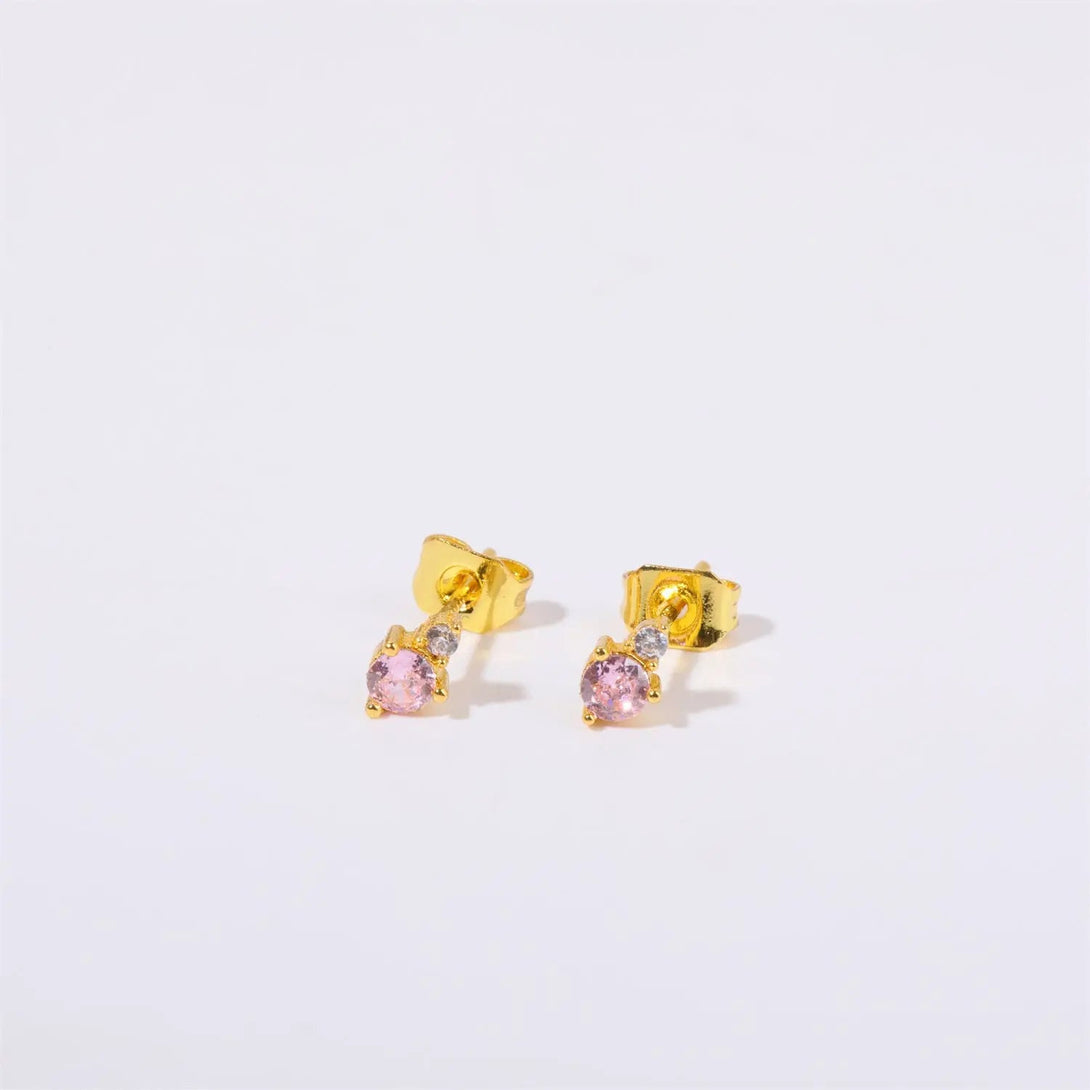Lovcia Genuine Gold Electroplated Titanium Steel December Birthstone Earrings for Women-Earrings-October-October