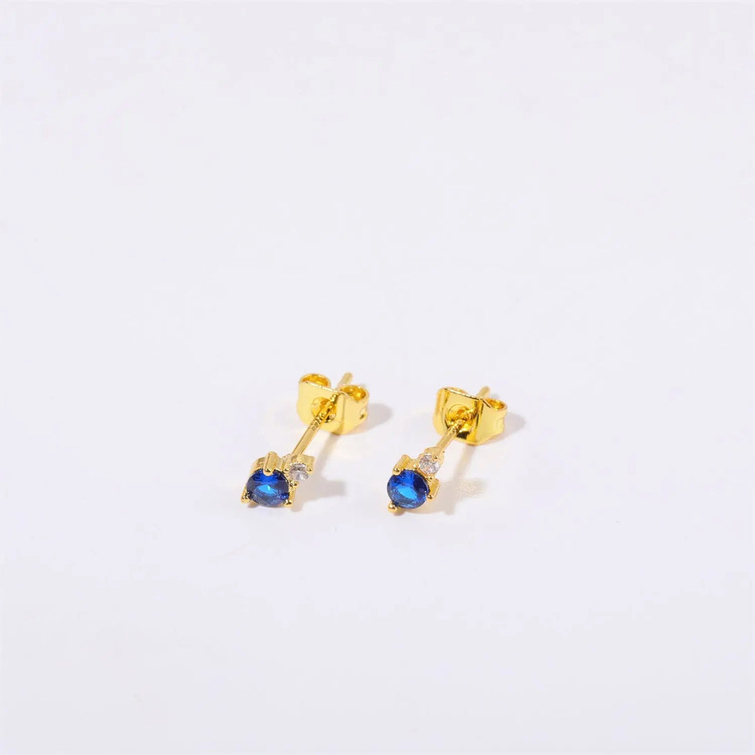 Lovcia Genuine Gold Electroplated Titanium Steel December Birthstone Earrings for Women-Earrings-September-September