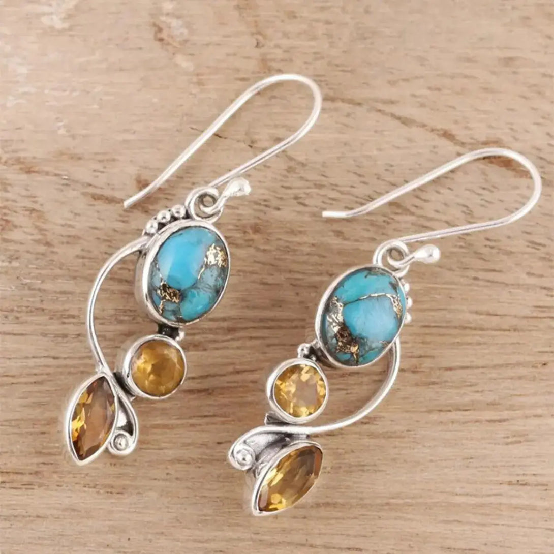 Lovcia Geometric Alloy Dangle earrings-Earrings-Silver-One Size-Silver