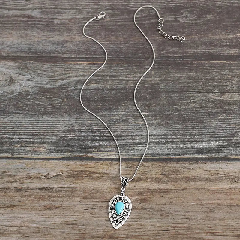 Lovcia Geometric Alloy Pendant Necklace-Necklaces-Silver-One Size-Silver