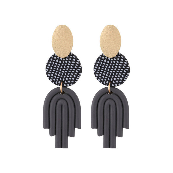 Lovcia Geometric Clay Tassel Earrings for Women-Earrings-Photo Color-Photo Color