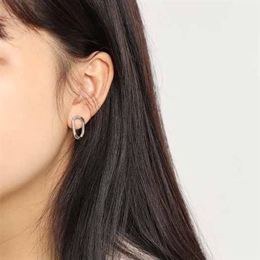 Lovcia Geometric Irregular 925 Sterling Silver Stud Earrings for Women with 18K Gold/Rhodium Plating-Earrings-Silver-Silver