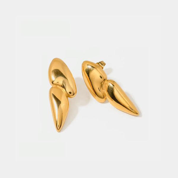 Lovcia Geometric Stainless Steel Earrings-Earrings-Gold-One Size-Gold