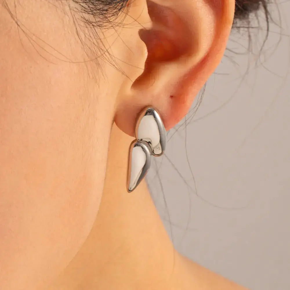 Lovcia Geometric Stainless Steel Earrings-Earrings-Gold-One Size-Gold