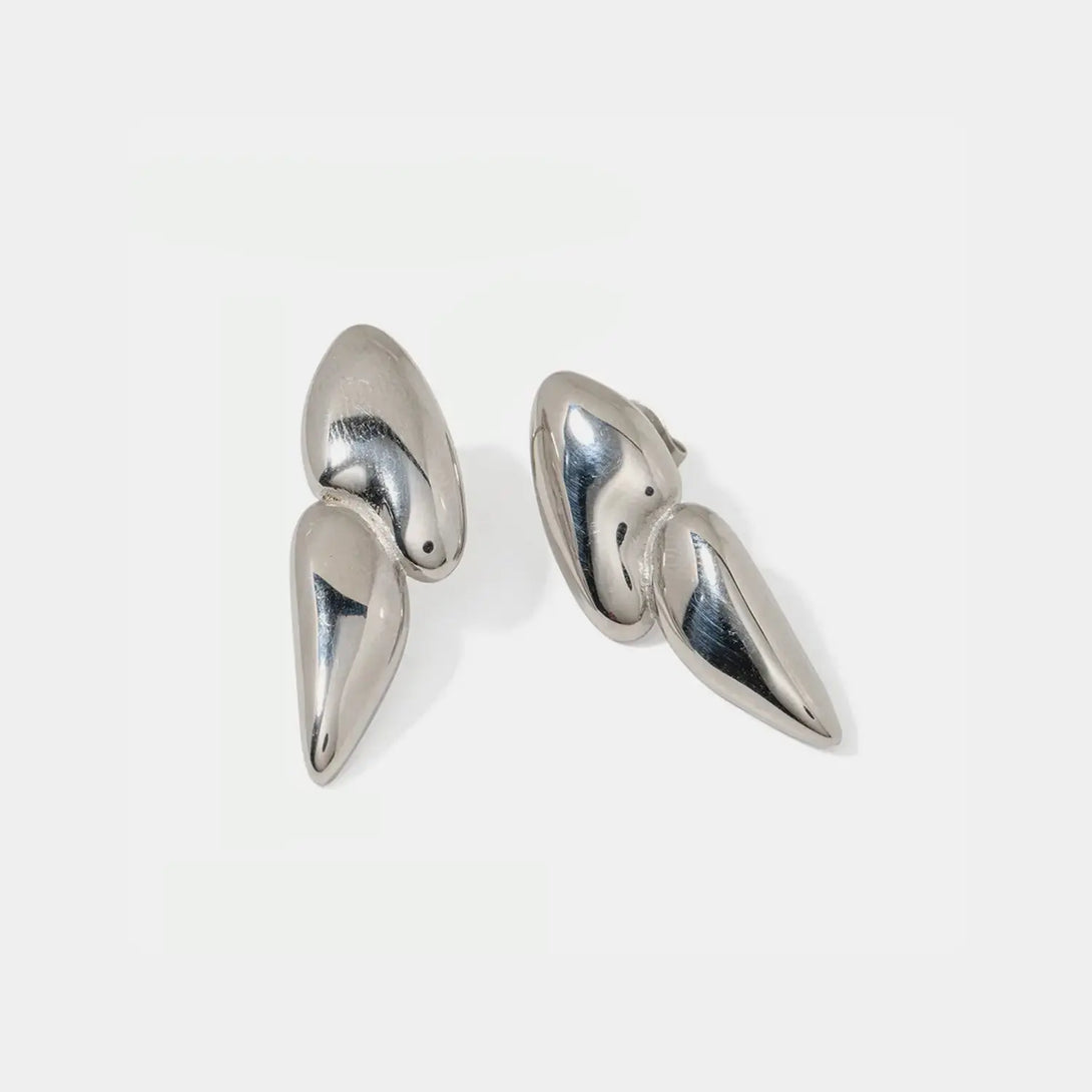 Lovcia Geometric Stainless Steel Earrings-Earrings-Silver-One Size-Silver