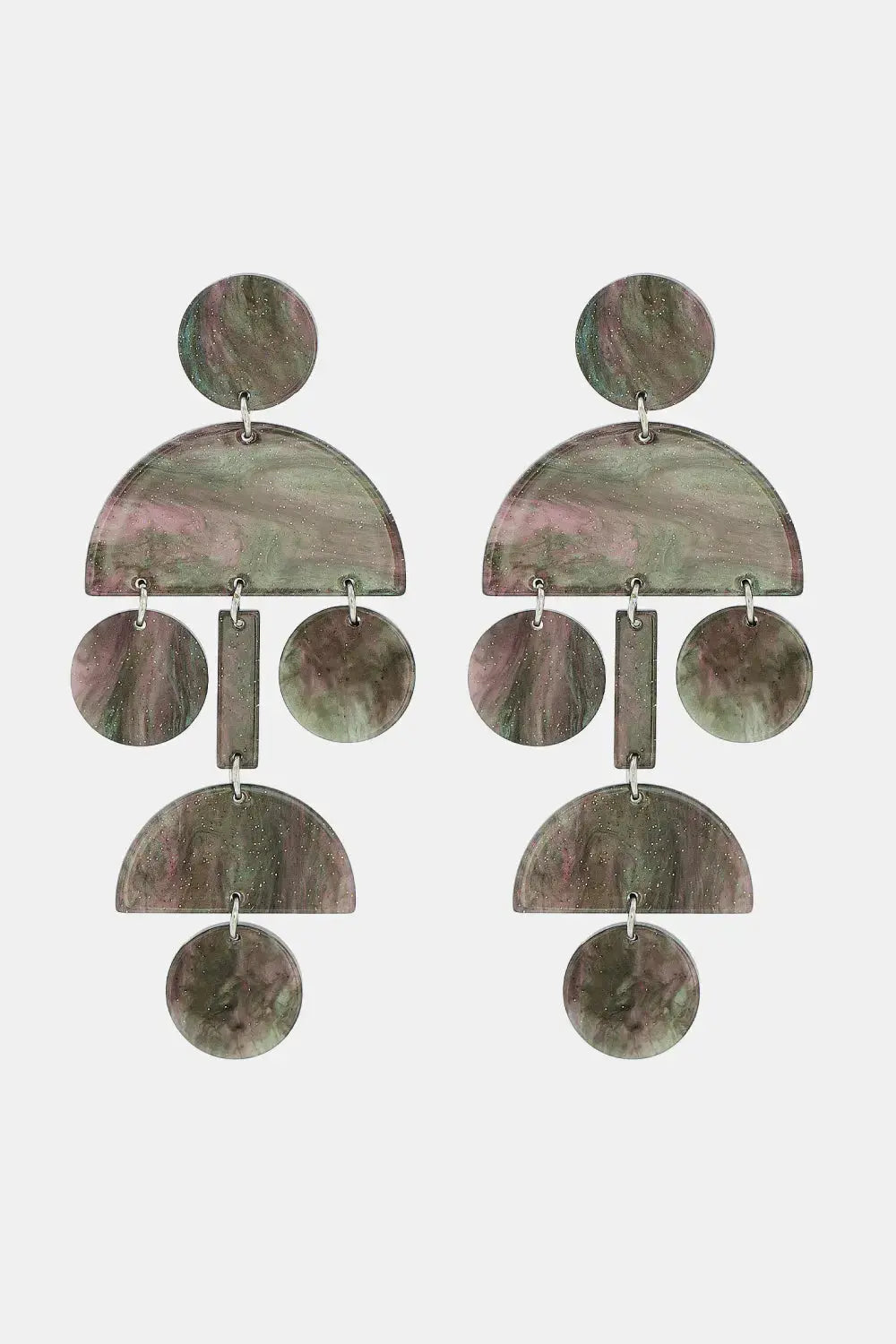 Lovcia Geometrical Shape Acrylic Dangle Earrings-Earrings-Charcoal-One Size-Charcoal