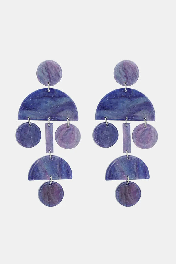 Lovcia Geometrical Shape Acrylic Dangle Earrings-Earrings-Light Indigo-One Size-Light Indigo