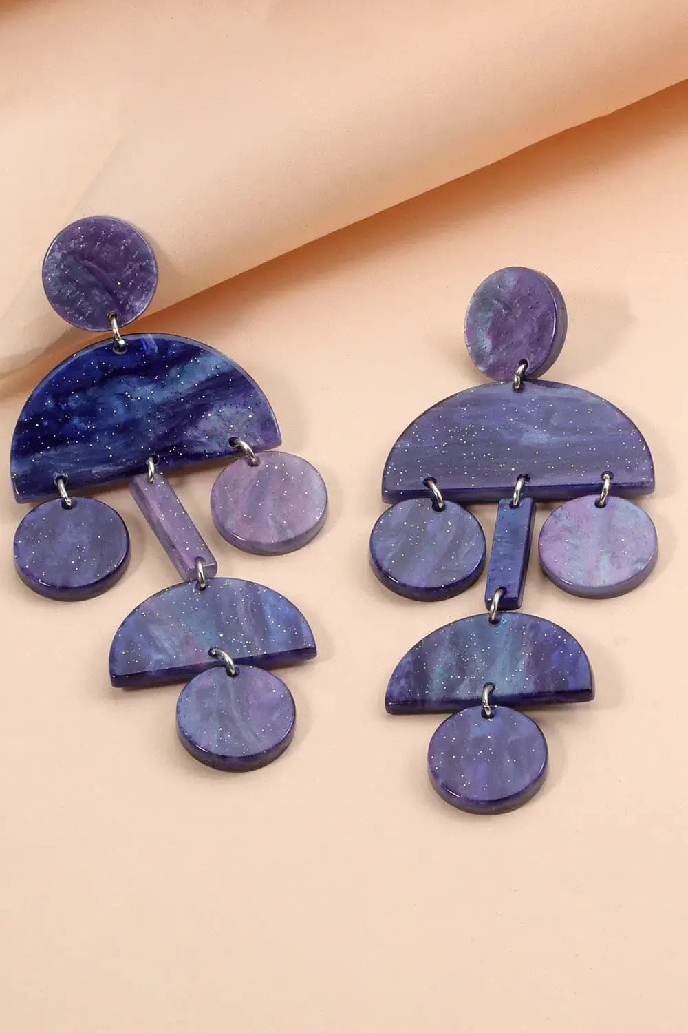 Lovcia Geometrical Shape Acrylic Dangle Earrings-Earrings-Light Indigo-One Size-Light Indigo