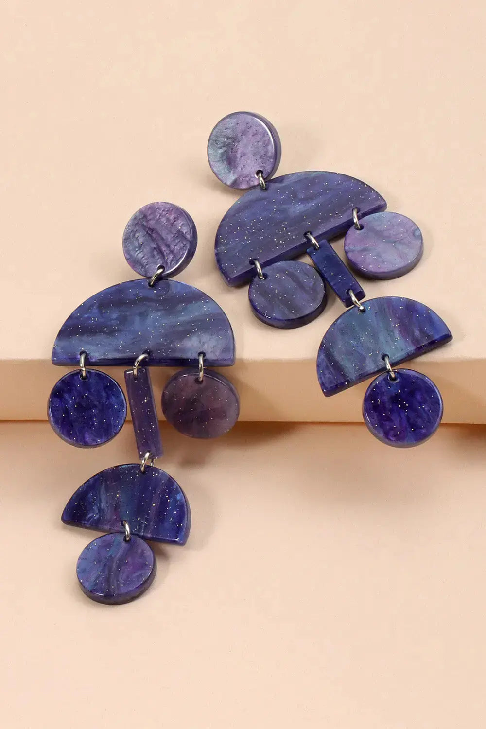 Lovcia Geometrical Shape Acrylic Dangle Earrings-Earrings-Light Indigo-One Size-Light Indigo