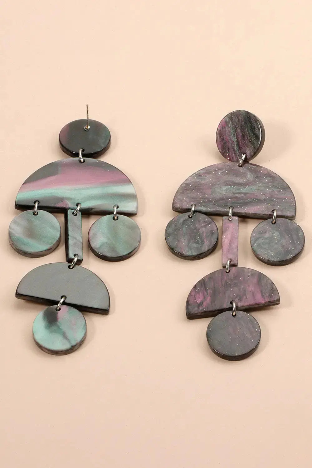 Lovcia Geometrical Shape Acrylic Dangle Earrings-Earrings-Light Indigo-One Size-Light Indigo