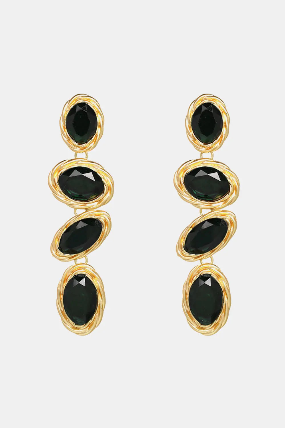 Lovcia Geometrical Shape Resin Dangle Earrings-Earrings-Black Forest-One Size-Black Forest