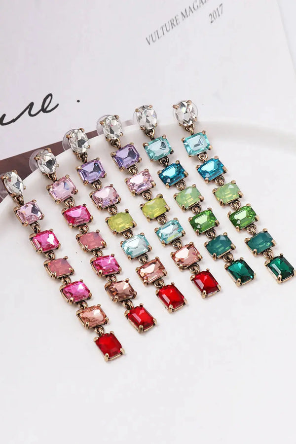 Lovcia Geometrical Shape Resin Dangle Earrings-Earrings-Mid Green-One Size-Mid Green