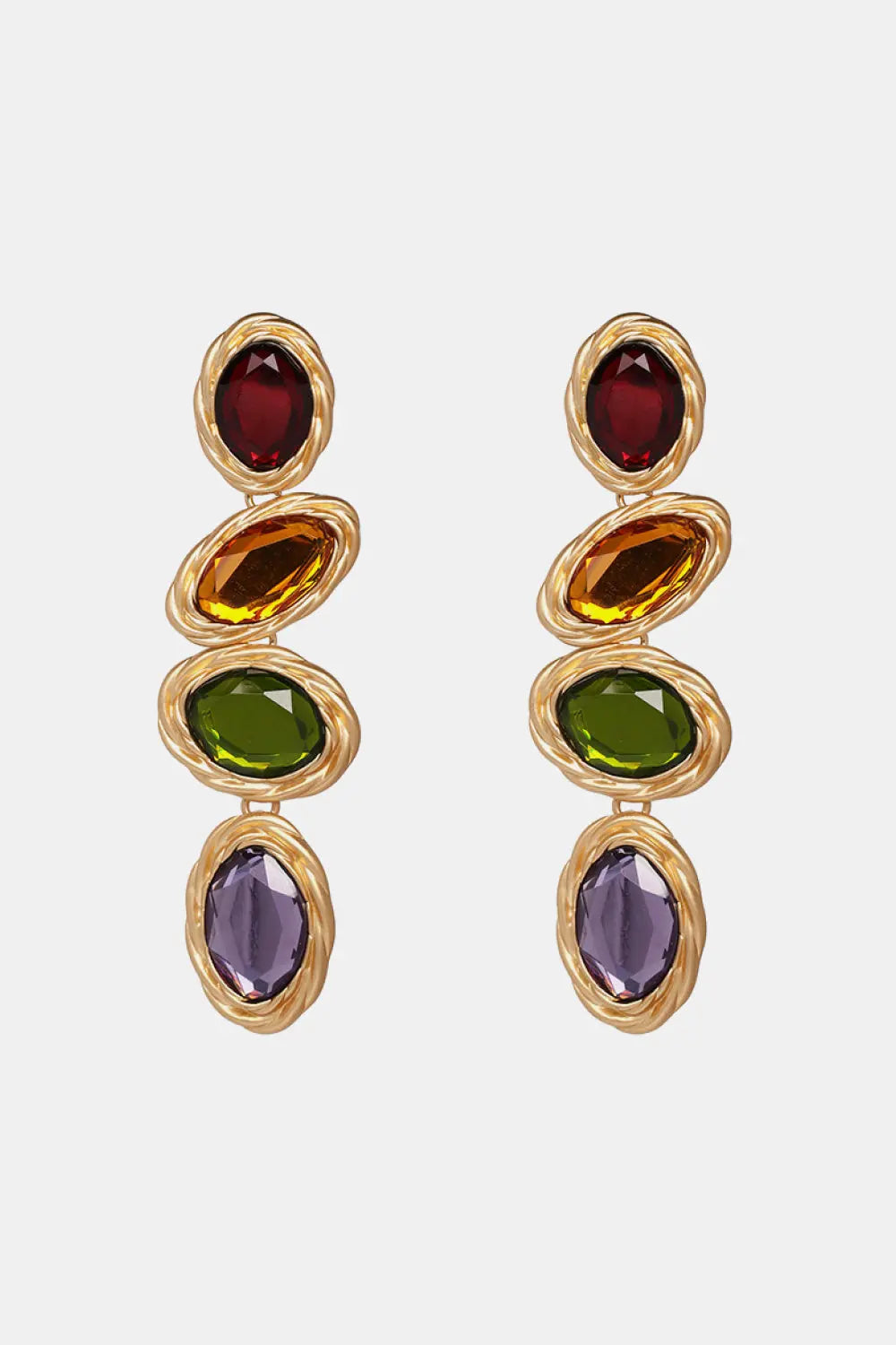 Lovcia Geometrical Shape Resin Dangle Earrings-Earrings-Multicolor-One Size-Multicolor