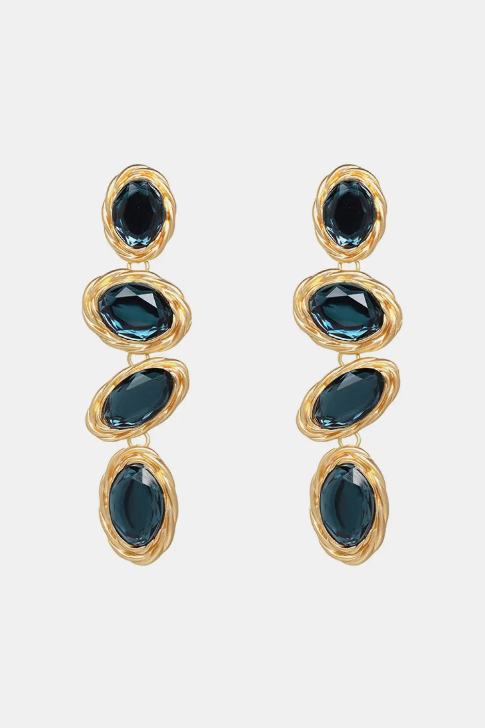 Lovcia Geometrical Shape Resin Dangle Earrings-Earrings-Peacock Blue-One Size-Peacock Blue