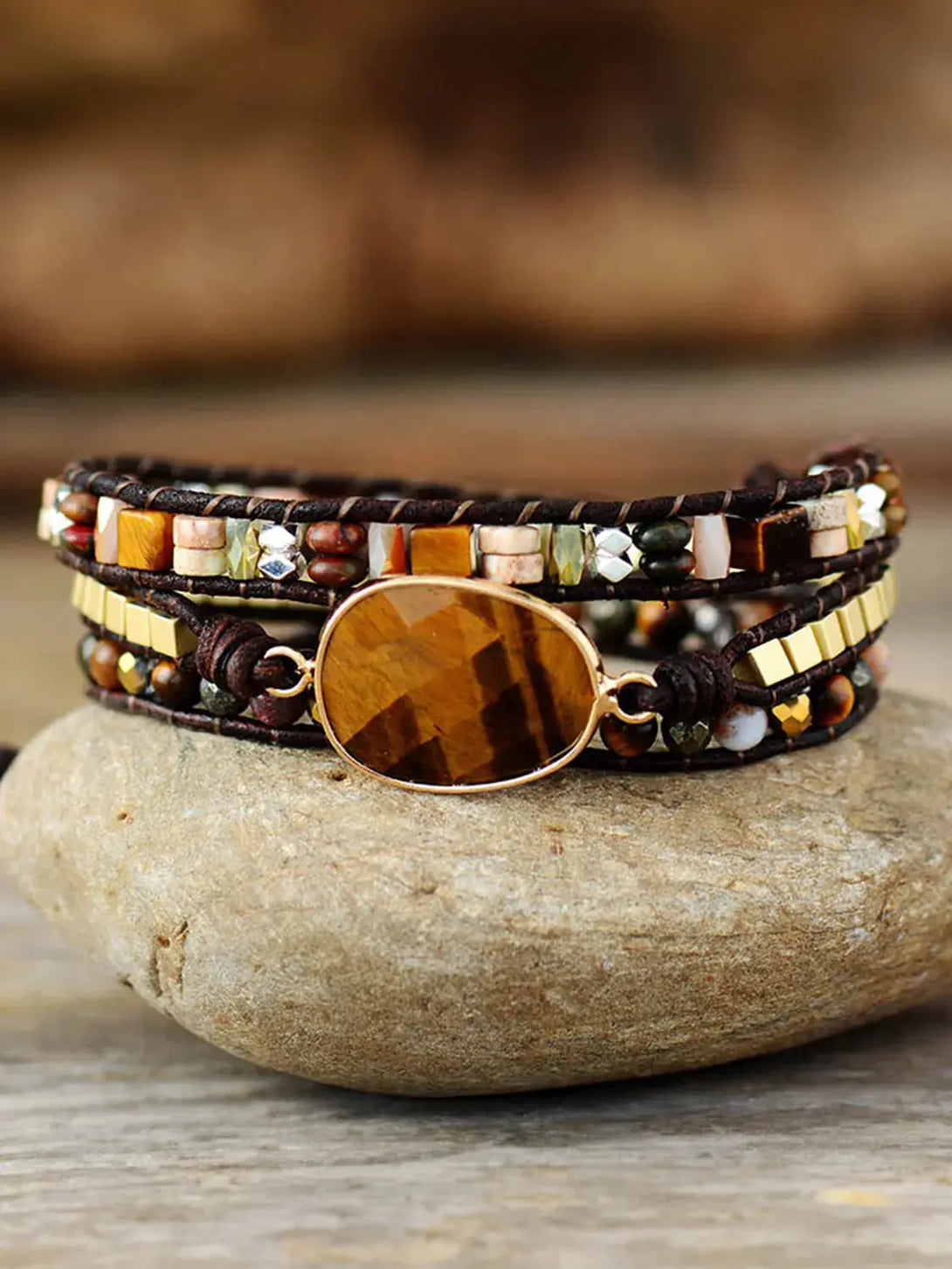 Lovcia Geometrical Shape Triple-Layer Bracelet-Bracelets-Style A-One Size-Style A