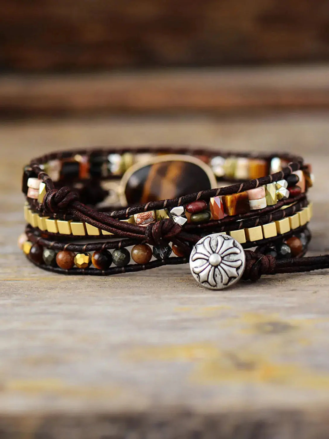 Lovcia Geometrical Shape Triple-Layer Bracelet-Bracelets-Style A-One Size-Style A