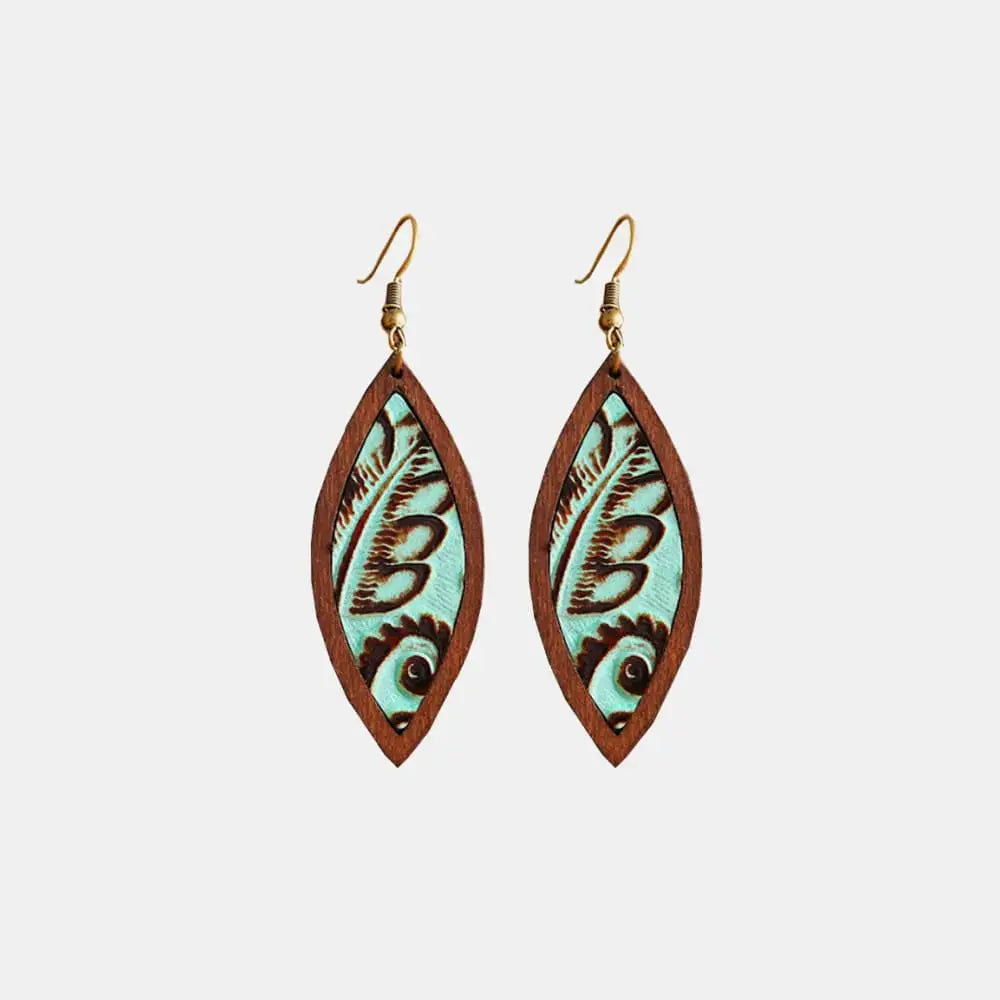 Lovcia Geometrical Shape Wooden Dangle Earrings-Earrings-Style A-One Size-Style A