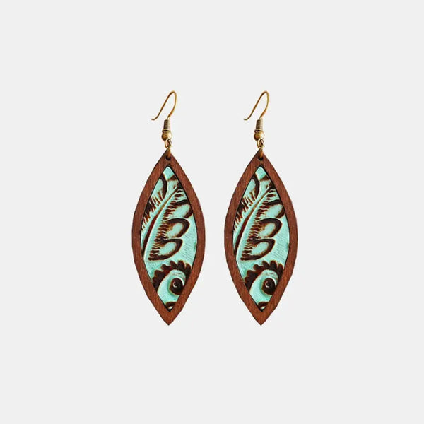 Lovcia Geometrical Shape Wooden Dangle Earrings-Earrings-Style A-One Size-Style A