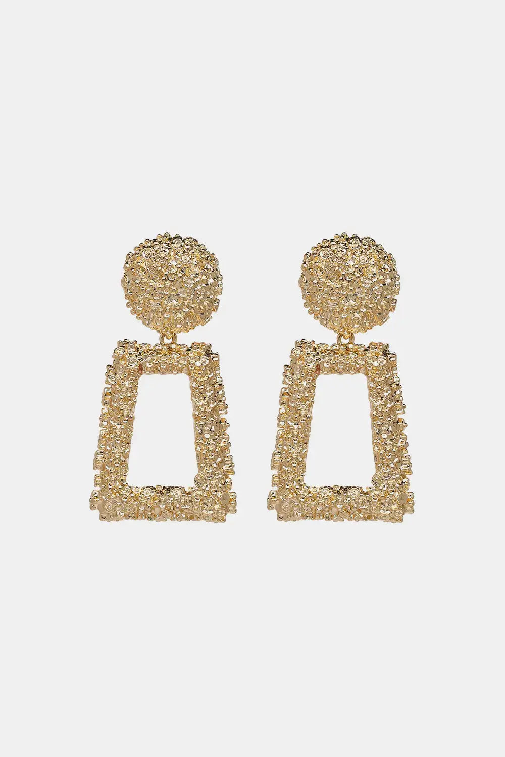 Lovcia Geometrical Shape Zinc Alloy Dangle Earrings-Earrings-Gold-One Size-Gold