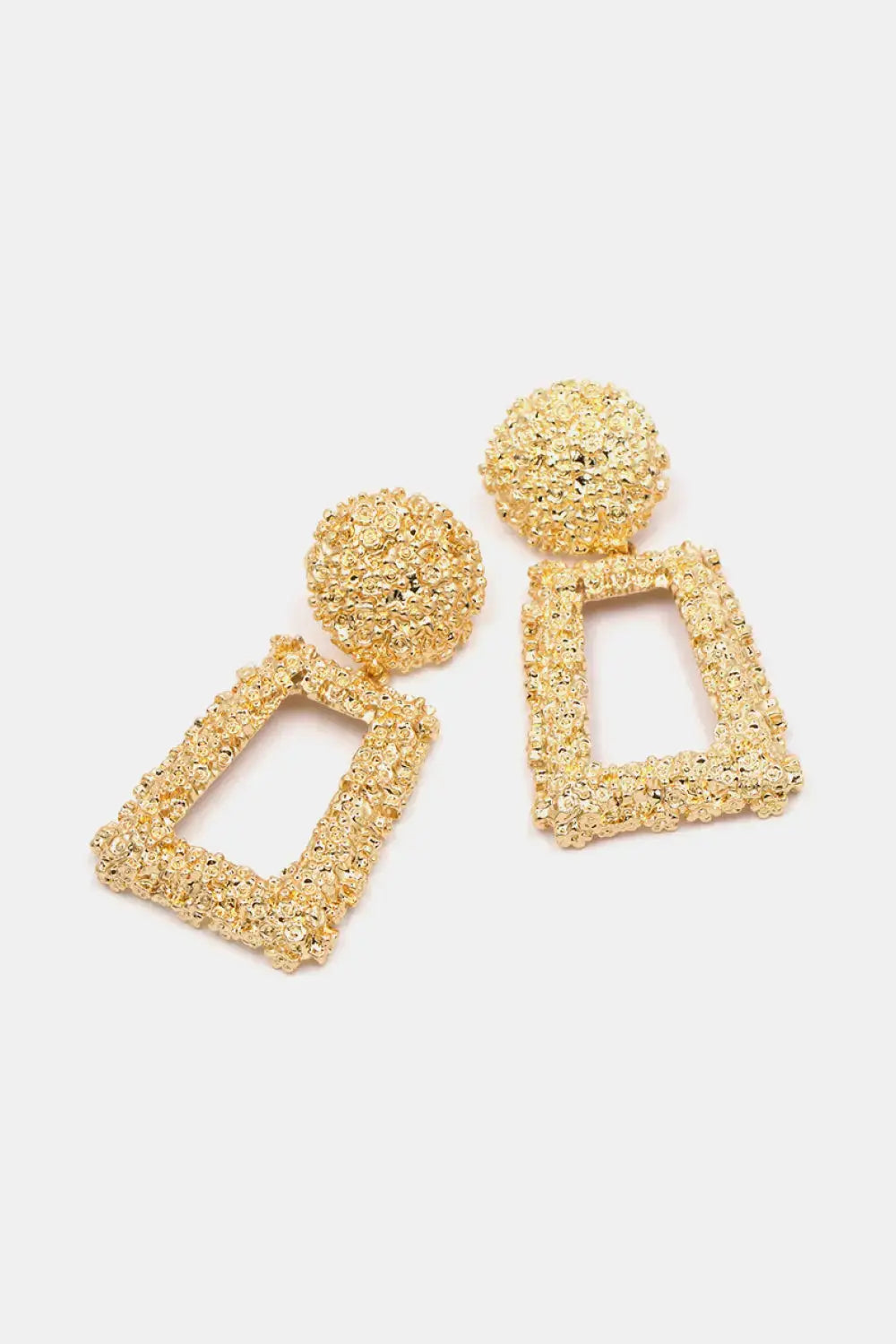 Lovcia Geometrical Shape Zinc Alloy Dangle Earrings-Earrings-Gold-One Size-Gold