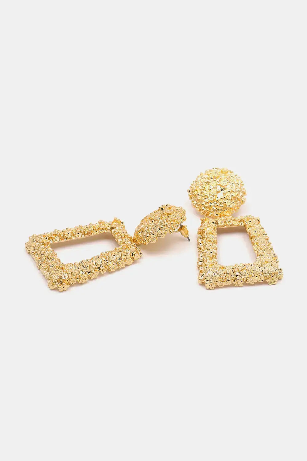 Lovcia Geometrical Shape Zinc Alloy Dangle Earrings-Earrings-Gold-One Size-Gold