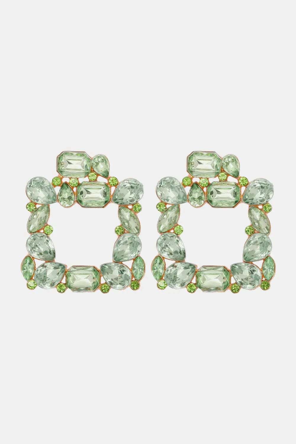 Lovcia Geometrical Shape Zinc Alloy Dangle Earrings-Earrings-Light Green-One Size-Light Green