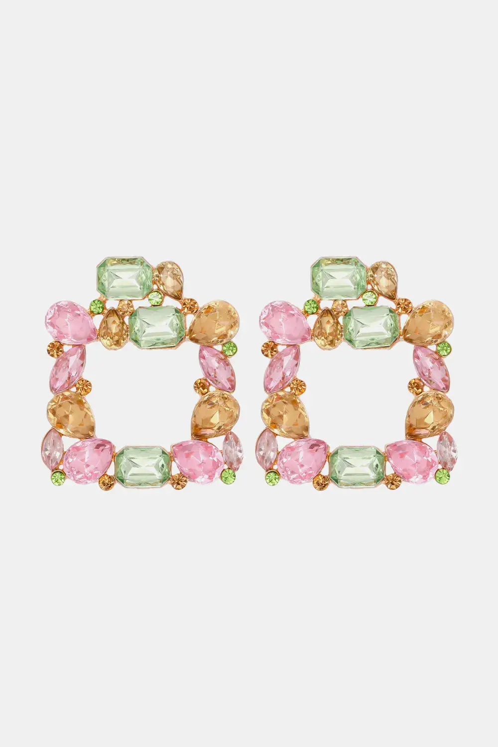 Lovcia Geometrical Shape Zinc Alloy Dangle Earrings-Earrings-Multicolor-One Size-Multicolor