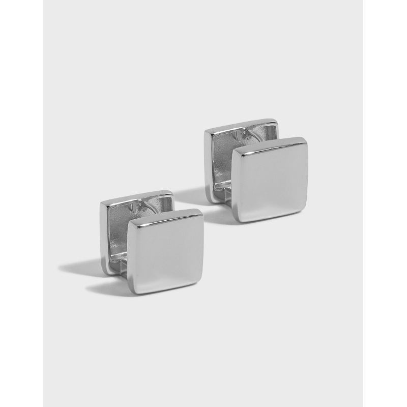 Lovcia Geometry Gold Double Square Hoop Earrings 11mm-Earrings-Yellow Gold-Yellow Gold