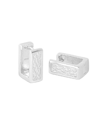 Lovcia Geometry Hollow Rectangle Hoop Earrings Gold 6x10mm-Earrings-Silver-Silver