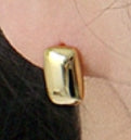 Lovcia Geometry Rectangle 10mmx6.4mm Gold Stud Earrings-Earrings-Yellow Gold-Yellow Gold