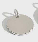 Lovcia Geometry Round 925 Sterling Silver DIY Pendant-Jewelry Making Kits-15mm-