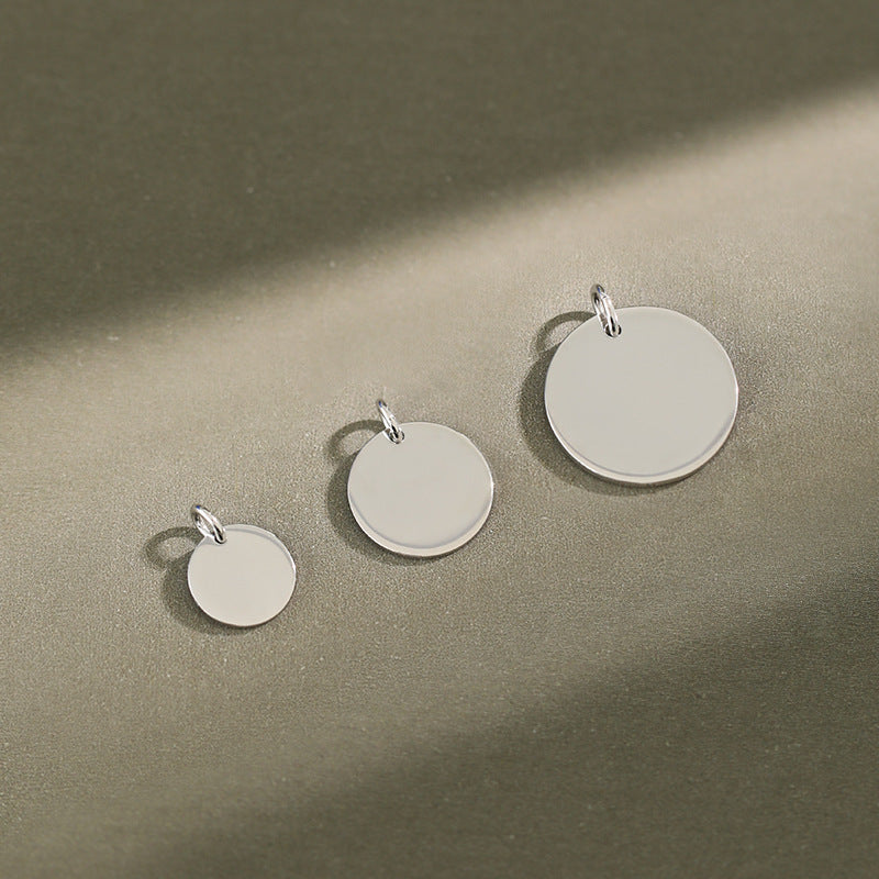 Lovcia Geometry Round 925 Sterling Silver DIY Pendant-Jewelry Making Kits-20Mm-