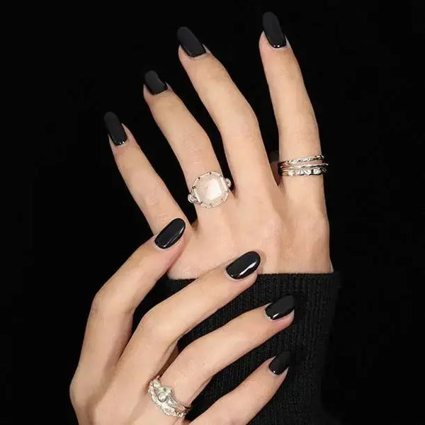 Lovcia Geometry Square Natural Crystal 925 Sterling Silver Adjustable Ring-Rings-Silver-Silver