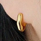 Lovcia Geometry Wave 925 Gold Plated Huggie Hoops 3x10mm-Earrings-Yellow Gold-Yellow Gold