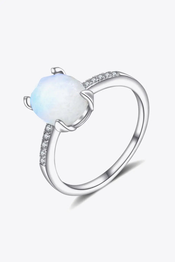 Lovcia Get A Move On Moonstone Ring-Rings-Silver-6-Silver