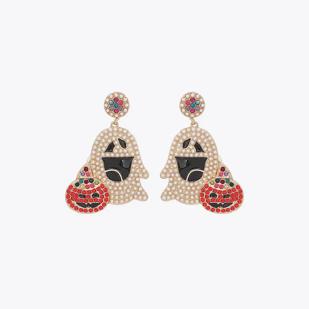 Lovcia Ghost Rhinestone Alloy Earrings-Earrings-Multicolor-One Size-Multicolor
