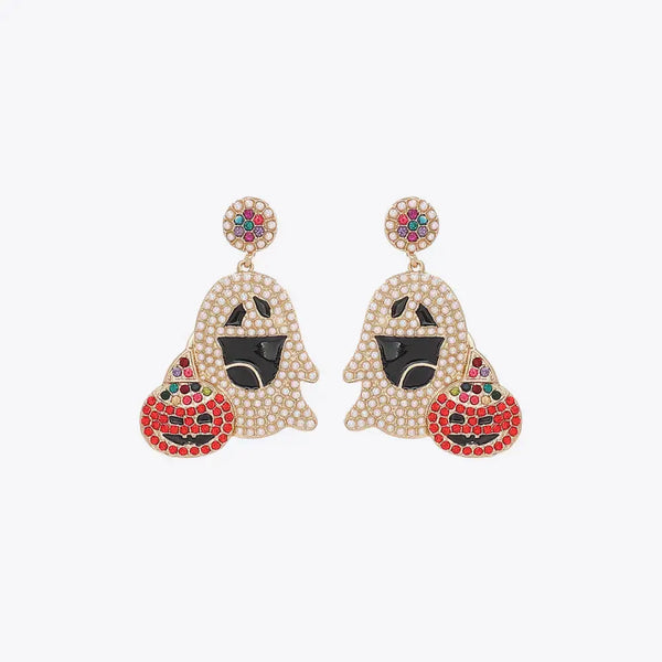 Lovcia Ghost Rhinestone Alloy Earrings-Earrings-Multicolor-One Size-Multicolor