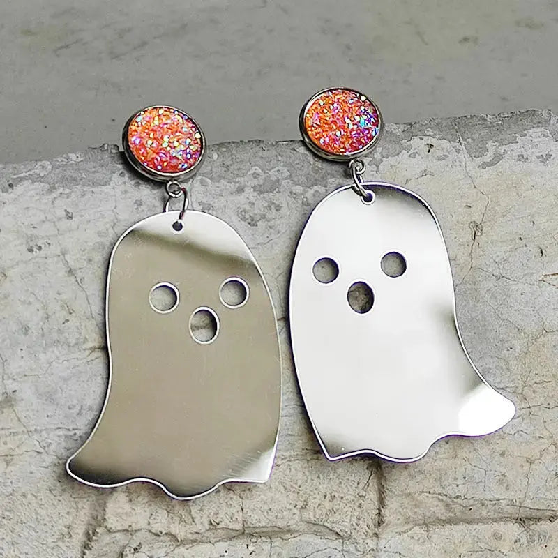 Lovcia Ghost Shape Acrylic Dangle Earrings-Earrings-Style A-One Size-Style A