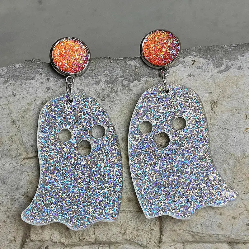 Lovcia Ghost Shape Acrylic Dangle Earrings-Earrings-Style B-One Size-Style B