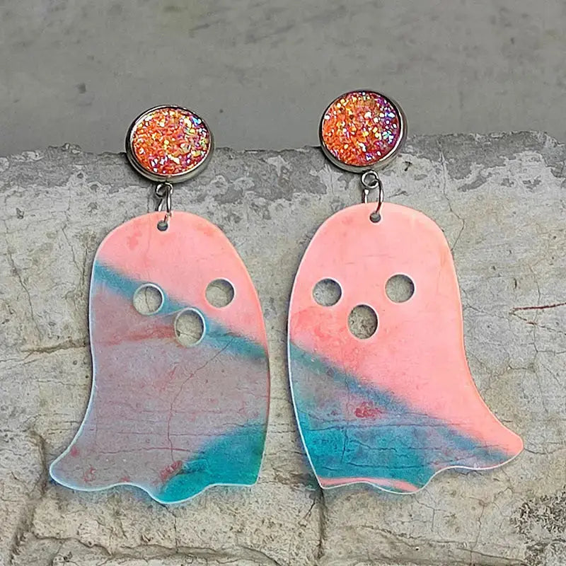 Lovcia Ghost Shape Acrylic Dangle Earrings-Earrings-Style C-One Size-Style C
