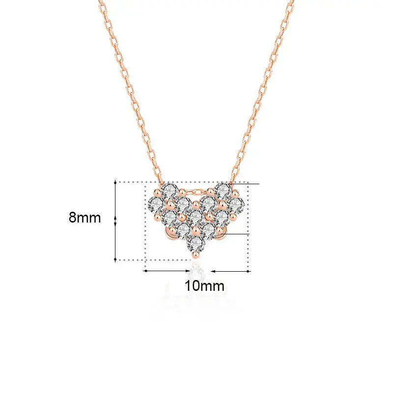 Lovcia Gift CZ Four Leaf Clover Heart Double Use 925 Sterling Silver Necklace-Necklaces-Rhodium-Rhodium