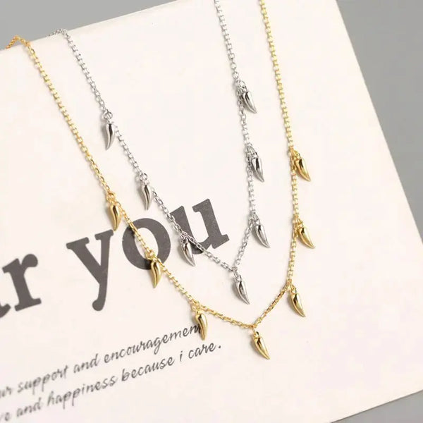 LOVCIA Gift Peppers Tassels 925 Sterling Silver Necklace