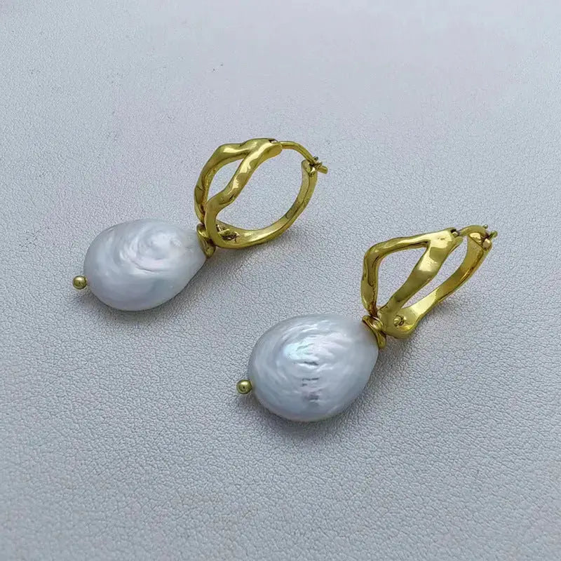 Lovcia Gilded Glamour Radiant Gold Rush Earrings with Long-Lasting Shine-Earrings-18K Gold Earrings-18K Gold Earrings