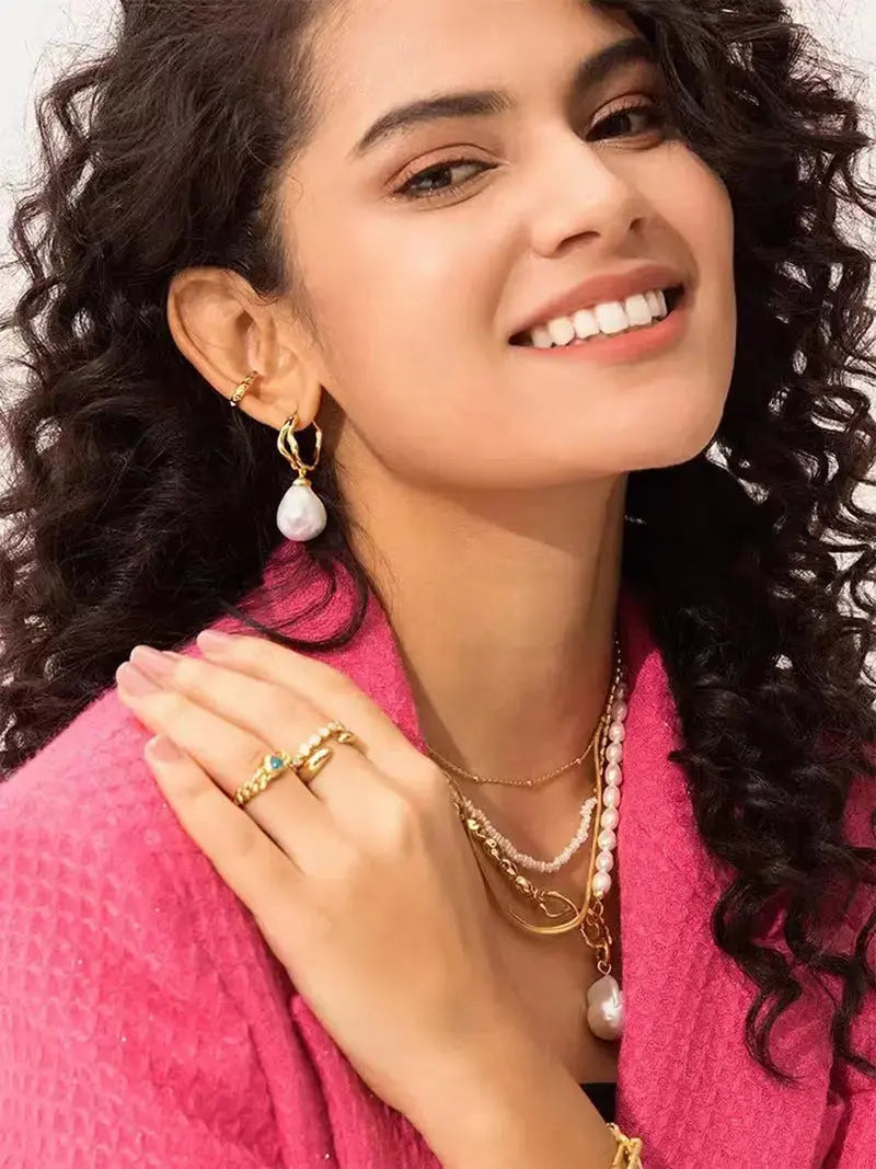 Lovcia Gilded Glamour Radiant Gold Rush Earrings with Long-Lasting Shine-Earrings-18K Gold Earrings-18K Gold Earrings